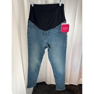 Isabel Maternity Size 12/31R 29" Crossover Panel Maternity Jeans NWT